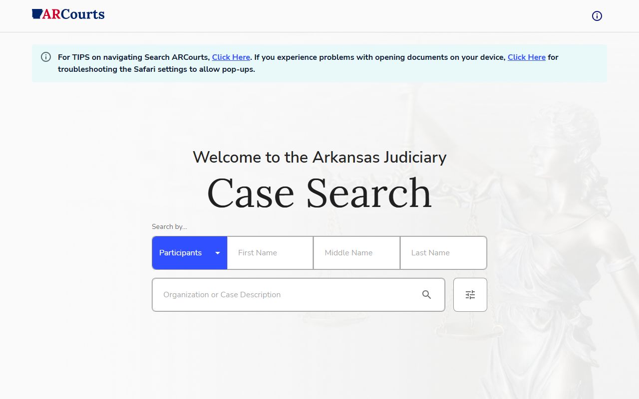 Fulton County court records after arrest Search ARCourts case search fields