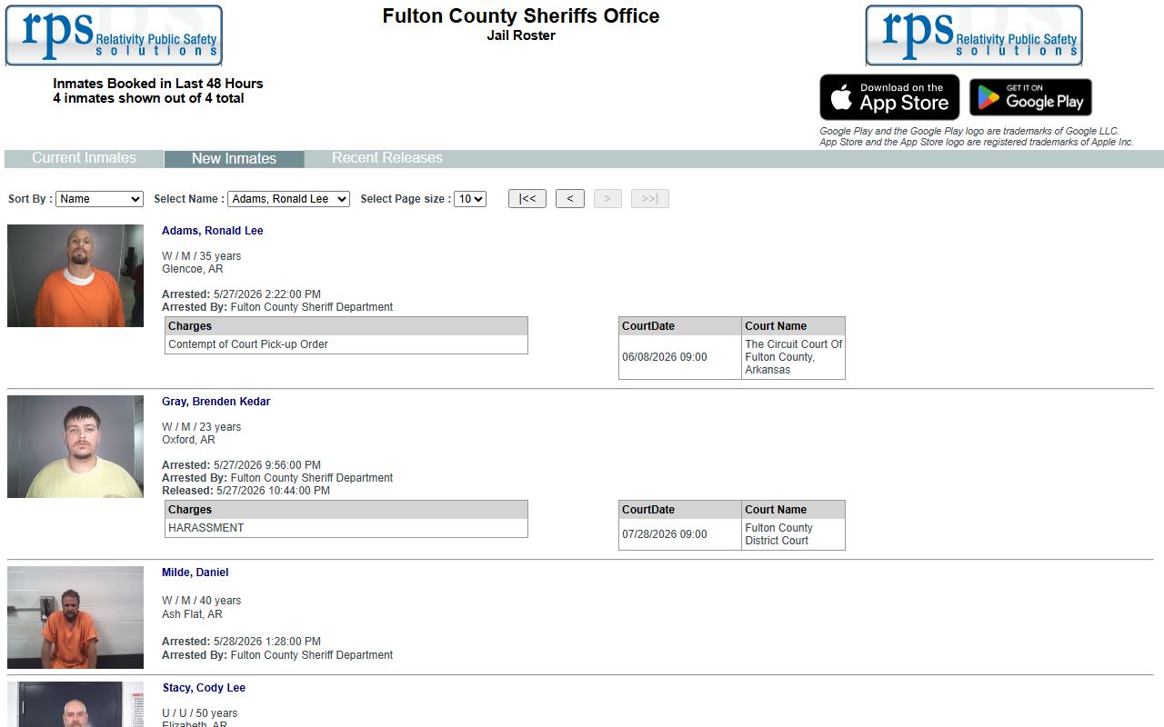 Fulton County inmate records new inmates roster view